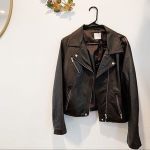 Dark Trendy Leather Jacket